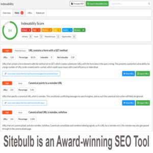 SiteBulb SEO Tool