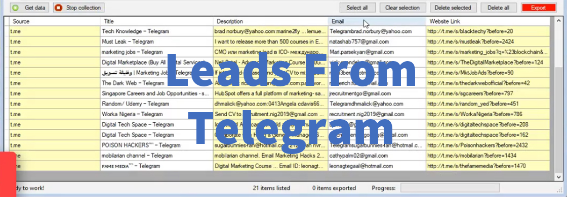 Leads From Telegram