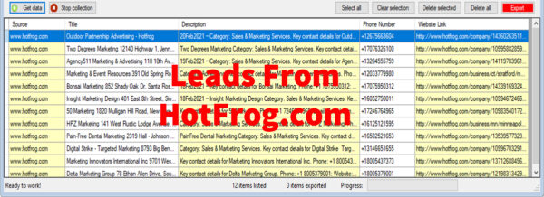 Leads From HotFrog-com