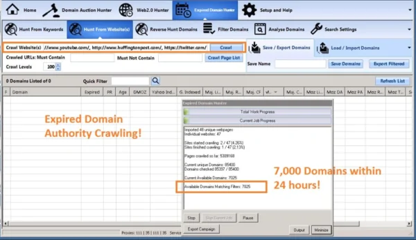 expired domains finder software